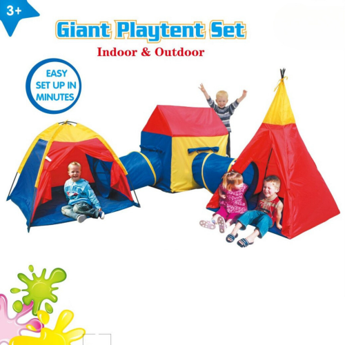 Παιδικός Παιδότοπος Παιχνιδιού Giant Playtent Set 5 σε 1 Παιδική Σκηνή - Ινδιάνικη - Igloo - Σπιτάκι - Τούνελ 8906