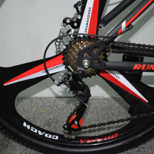 Ποδήλατο Mountain Hardtail 26″ Runner Mag Wheels ( Με Αξεσουάρ ) Μαύρο - Κόκκινο GA-2023