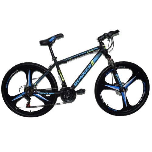 Ποδήλατο Mountain Hardtail 26″ Runner Mag Wheels Μαύρο - Μπλε RN-905-MGW