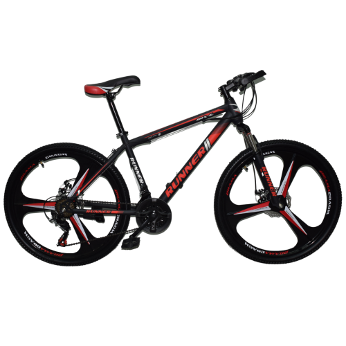 Ποδήλατο Mountain Hardtail 26″ Runner Mag Wheels  Μαύρο - Κόκκινο ABC-23