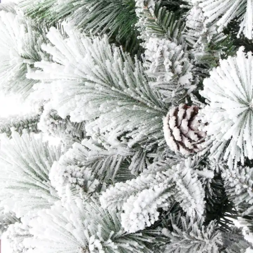 Χριστουγεννιάτικο Δέντρο Χιονισμένο με Κουκουνάρια 240cm 23116-240